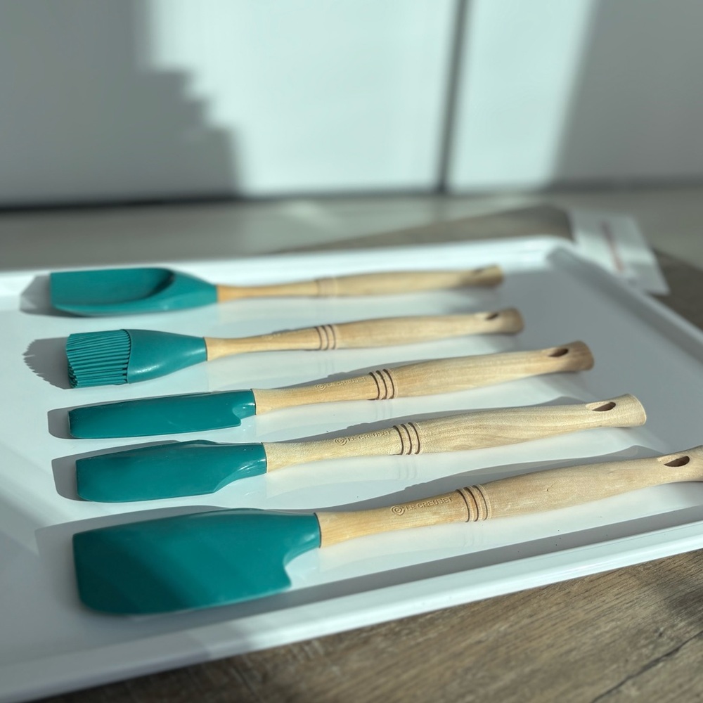 Le Creuset Silicone Craft Utensil Set - Caribbean Blue
